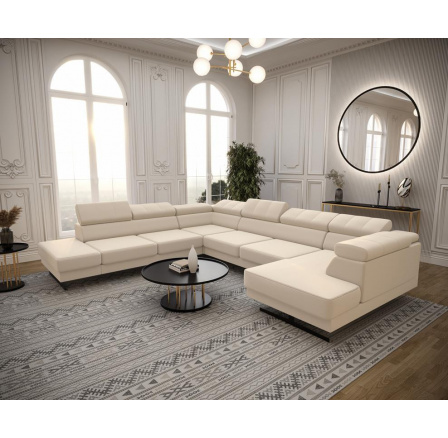 Rohová sedací souprava EMPORIO MAX II 300X350X180 - levá, béžová Rohová sedací souprava EMPORIO MAX II 300X350X180 - levá, béžová