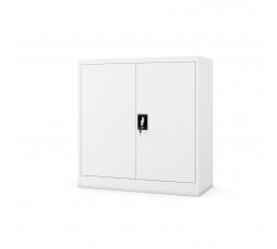 Kovová skříňka s policemi BEATA, 900 x 930 x 400 mm, bílá