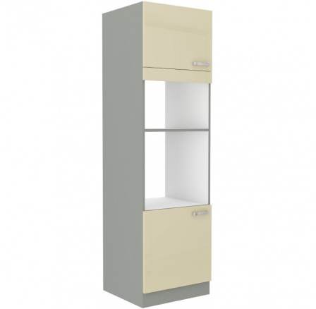 Kuchyňská skříňka KARPO  60 DPM 210 2F, krémový lesk/šedá