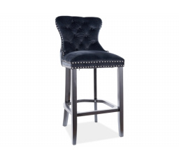Barová židle AUGUST H-1 Velvet, černá/černý Bluvel 19
