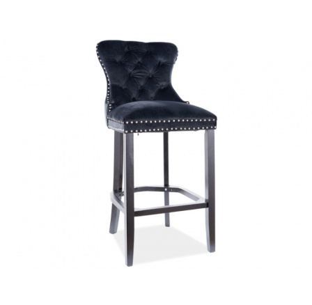 Barová židle AUGUST H-1 Velvet, černá/černý Bluvel 19