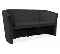 Pohovka TM-3, Velvet Black Bluvel 19 / wenge