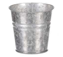 Obal kovový - kulatý, zinkový, barva stříbrná