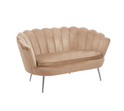 Sofa sametová cappuccino /nohy stříbrné/ SF1-FXJG