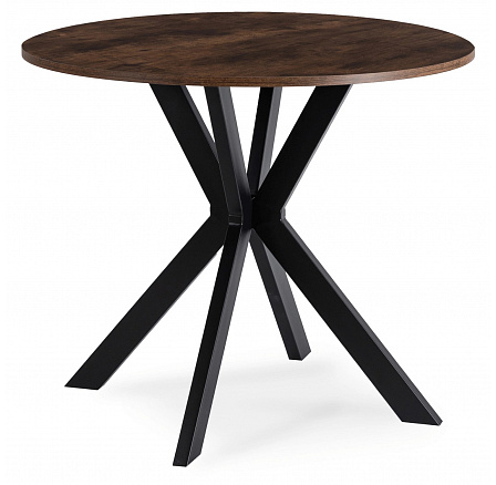 Stůl LAUREN 90 cm Dub Rustikální/Černý