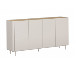 ELIVO KOMODA 200 4D - kašmír / olejovaný dub / nohy kašmír