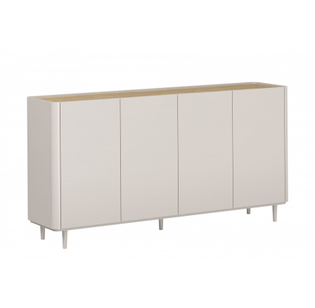 ELIVO KOMODA 200 4D - kašmír / olejovaný dub / nohy kašmír