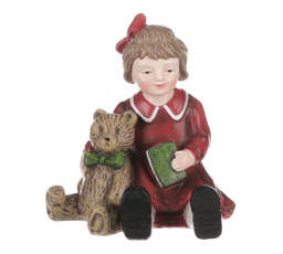 Dívka s medvídkem - polyresinová figurka