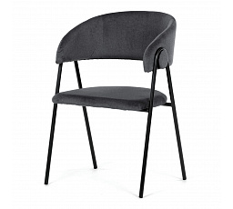 Jídelní židle, šedá, sametová látka, DCL-X7130 GREY2