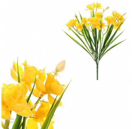 Narcis - umělá kytice, barva žlutá