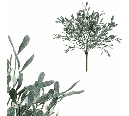 Jmelí - umělá větev s bobulemi, barva zelená