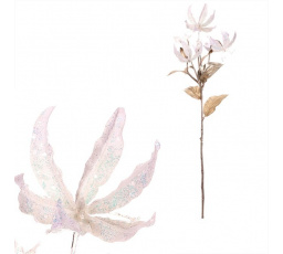 Gloriosa - umělá řezaná, zlaté lístky a třpytky, krémová