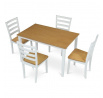 Jídelní set s 4 židlemi, 120x75x75cm, masiv, přírodní, VESPA OAK