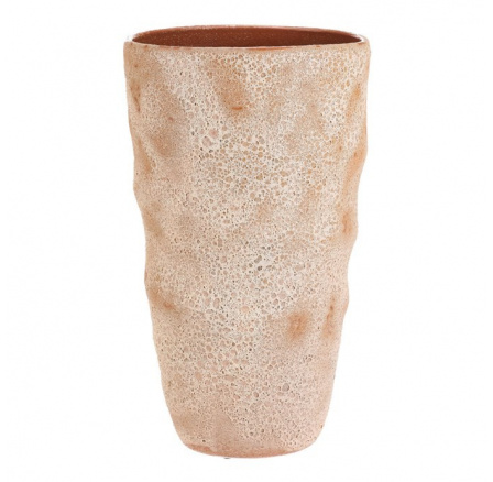 Váza keramická - výška 49 cm, béžovo-hnědá