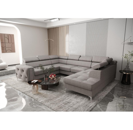 Rohová sedací souprava ORION MAX I s funkcí spaní 225X350X255 cm - šedá , levá Rohová sedací souprava ORION MAX I s funkcí spaní 225X350X255 cm - šedá , levá