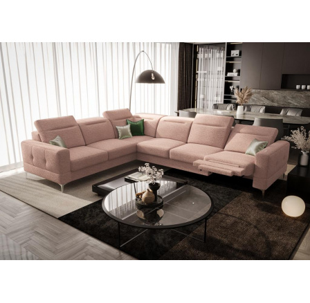 Rohová sedací souprava s funkcí , relax MALIBU MAX 320x250 - levá, růžová Rohová sedací souprava s funkcí , relax MALIBU MAX 320x250 - levá, růžová