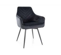 Jídelní židle pružinová - otočná SERVIO VELVET, Černý Bluvel 19/Černá