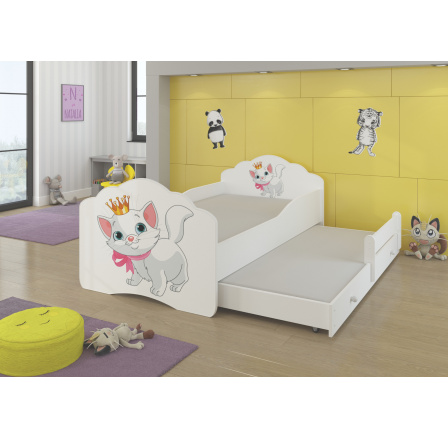Dvojlůžko s matracemi CASIMO II CAT 160x80 Bílé