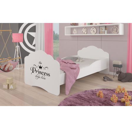 Postel s matrací CASIMO PRINCESS BLACK 140x70 Bílá