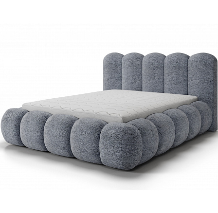 Oloroso bed 140x200 with metal frame and storage compartment, blue chenille Feldor 40 1 Oloroso bed 140x200 with metal frame and storage compartment, blue chenille Feldor 40 1