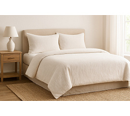 Francouzské mušelínové povlečení krémové