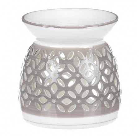 Aroma lampa, porcelánová. Šedivá barva.