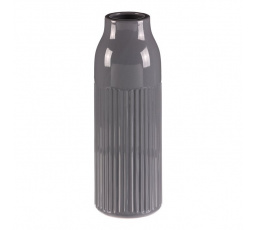 Váza keramická - glazovaná, šedá