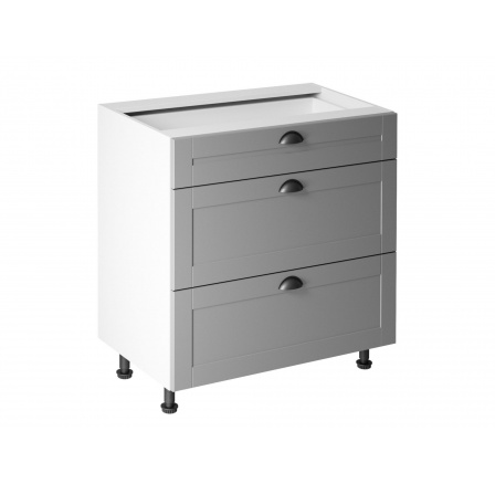 Kuchyňská dolní skříňka Linea D80S3, Šedá 