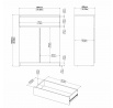 Komoda SIMPLICITY 075 Černý mat