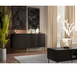 CORTINA komoda 200 (4D) černá/černá (1 ks)=2 str. )