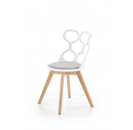 Jídelní židle K308, bílá/šedá