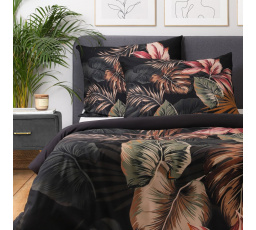 Povlečení FONCE mikrovlákno černý list 160x200 cm SS23 825496