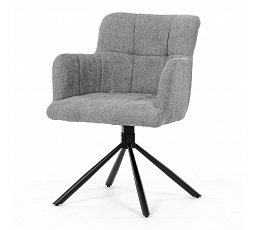 Jídelní židle otočná 180°, šedá, látka, DCH-T1122 GREY2