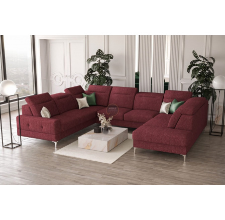 Rohová sedací souprava MALIBU MAX I 260x350x220 cm -červená , levá strana Rohová sedací souprava MALIBU MAX I 260x350x220 cm -červená , levá strana