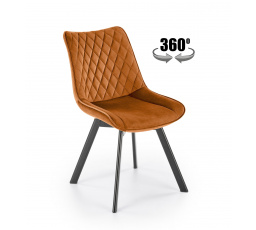 Jídelní otočná židle K520, Skořicová/Černá