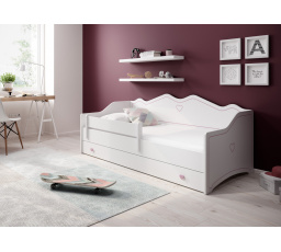 Postel s matrací EMKA Pink 160x80 Bílá+Růžová