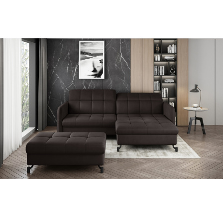 Narożnik Lorelle + Taburet Mat Velvet 29 110x200 Pravý 1
