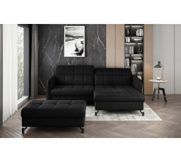 Rohová sedací souprava LORELLE + Taburet Mat Velvet 99 110x200 Pravý 1