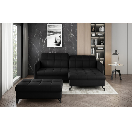 Rohová sedací souprava LORELLE + Taburet Mat Velvet 99 110x200 Pravý 1