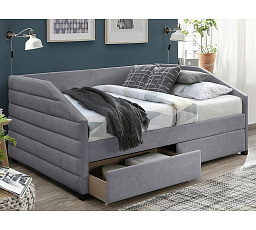 Postel NADIA 120x200 cm, Šedý Aksamit 142