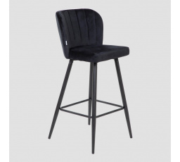 Hocker HANA REDUCIDO velur černý 44x52x89 cm 708503