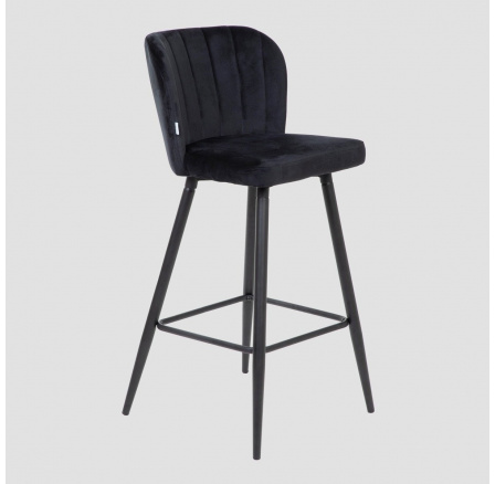 Hocker HANA REDUCIDO velur černý 44x52x89 cm 708503