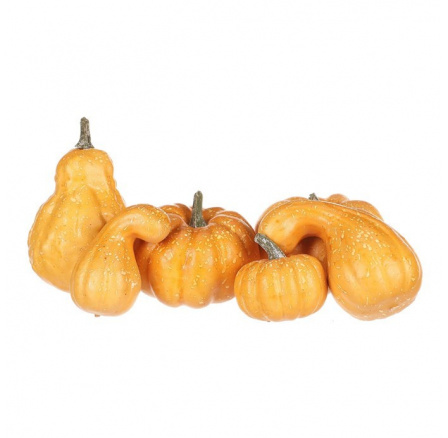 Dýně plastová - žlutá, různé tvary, cena za balení (6 ks)