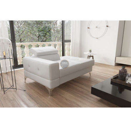 Sofa lenoška TOSCANIA 135 cm - bílá eko kůže, pravá strana Sofa lenoška TOSCANIA 135 cm - bílá eko kůže, pravá strana