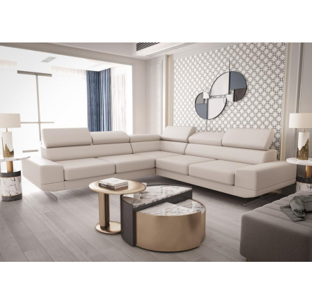 Rohová sedací souprava MILANO MAX 270x270 cm přírodní kůže - Kůže ecru Rohová sedací souprava MILANO MAX 270x270 cm přírodní kůže - Kůže ecru
