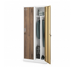 KACPERT skříň ECO: BÍLÁ RAL9003 + DŘEVĚNÝ DEKOR H1800*Š800*H500