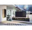 Závěsná TV skříňka Loftia 200 cm - artisan / černý mat
