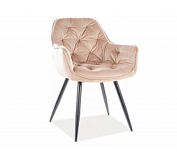 Jídelní židle CHERRY Velvet černá/béžový Velvet Bluvel 28