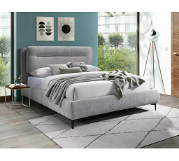 Postel NIKOZJA RAVEN 160x200 cm, Světle šedá 06