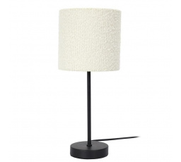 Kovová lampa s bílým stínidlem boucle